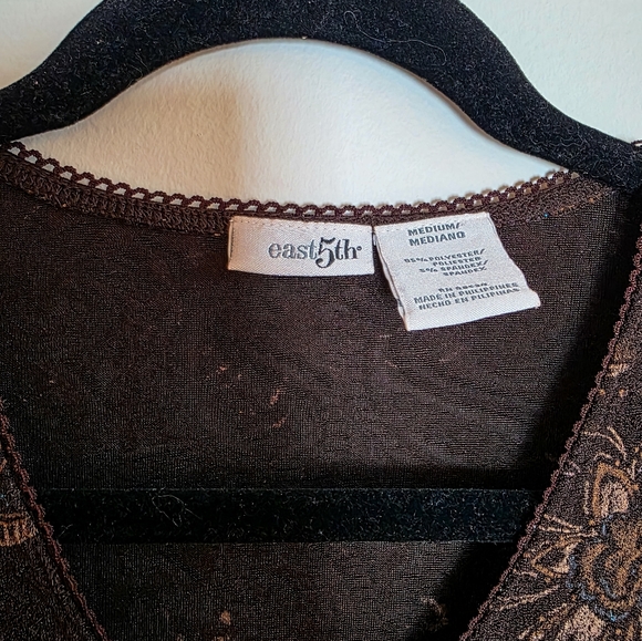 Vintage Y2K East 5th Metallic Paisley Top - Picture 5 of 5